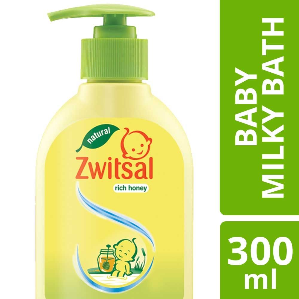 Zwitsal Natural Baby Bath Milk & Honey 300ml Pump - 1