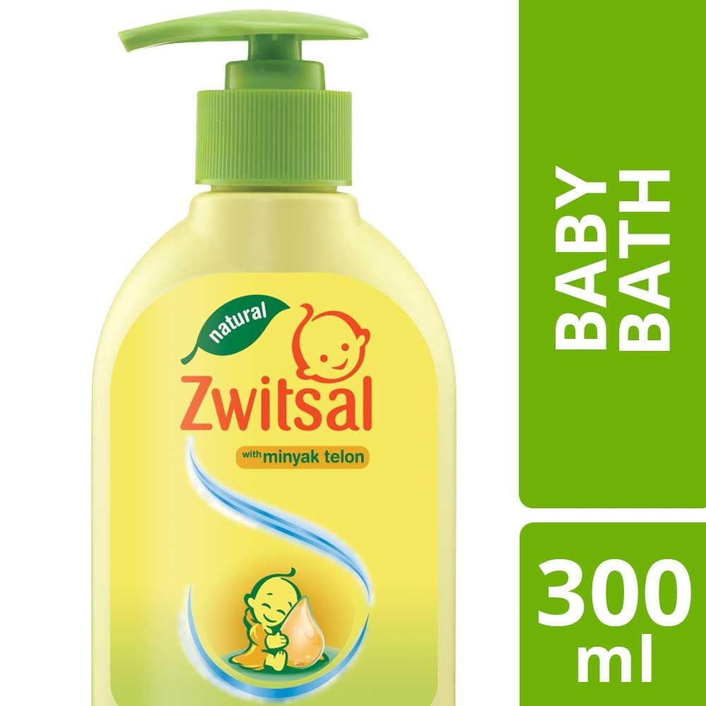 Zwitsal Natural Baby Bath with Minyak Telon 300ml Pump - 1