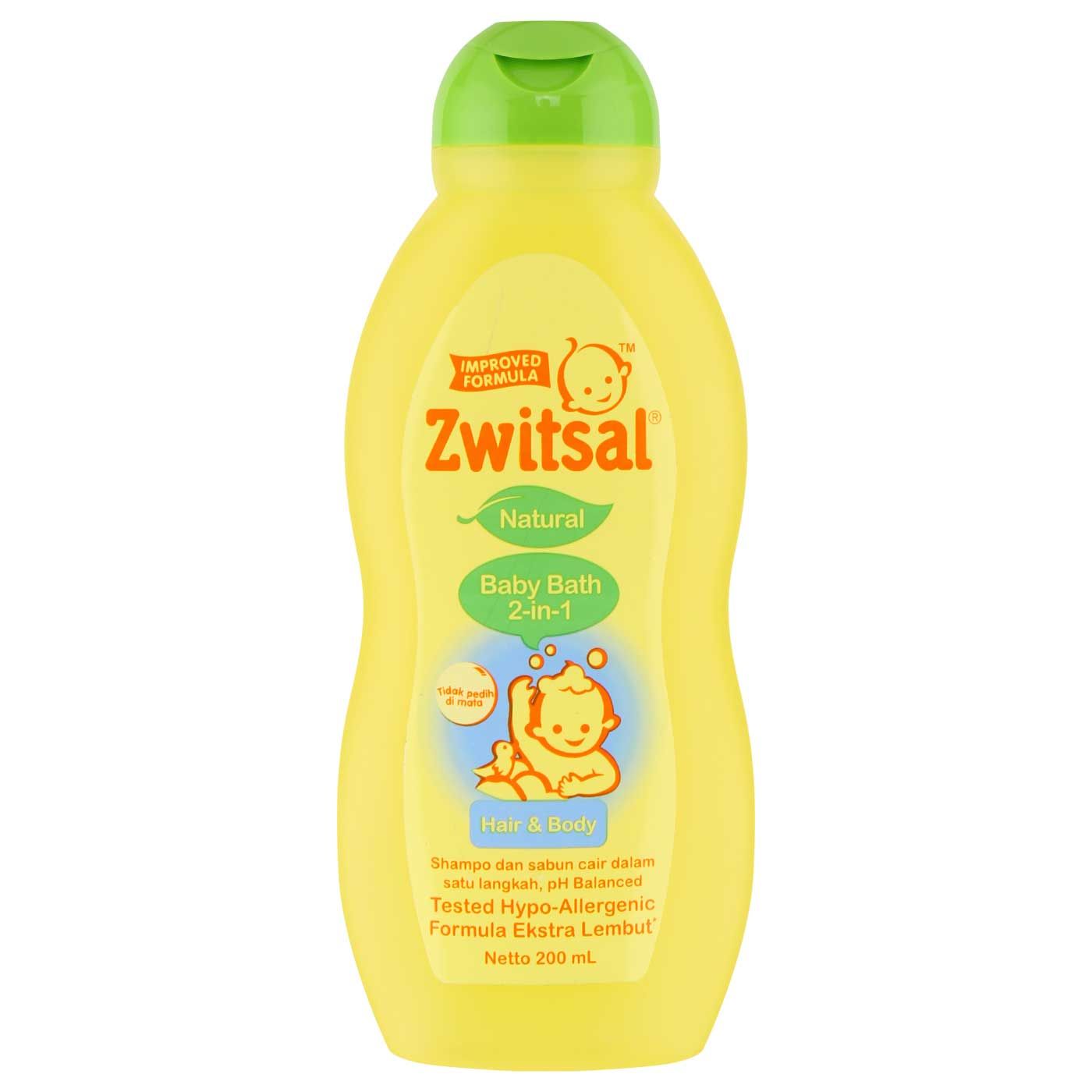 Zwitsal Natural Baby Bath 2in1 Hair & Body 200ml Tub - 1
