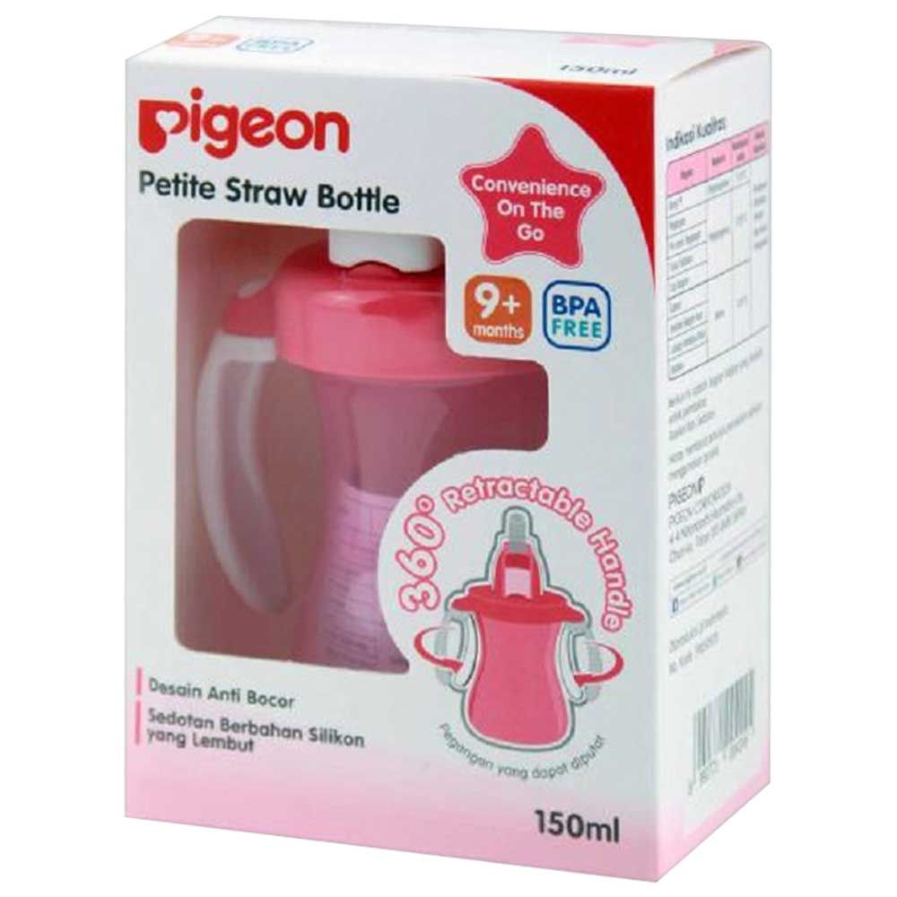 Pigeon Petite Straw Bottle 150ml - Pink - 1