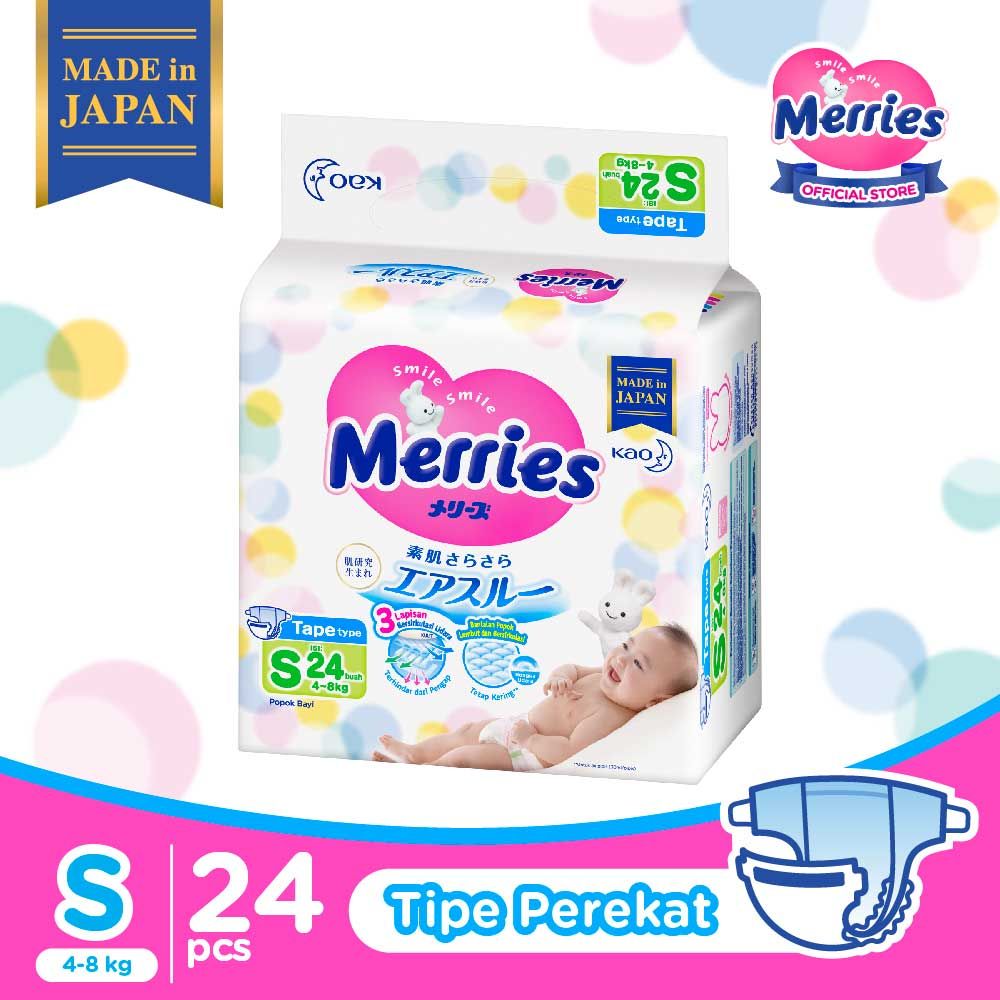 Merries Baby Diapers S 24'S - 1