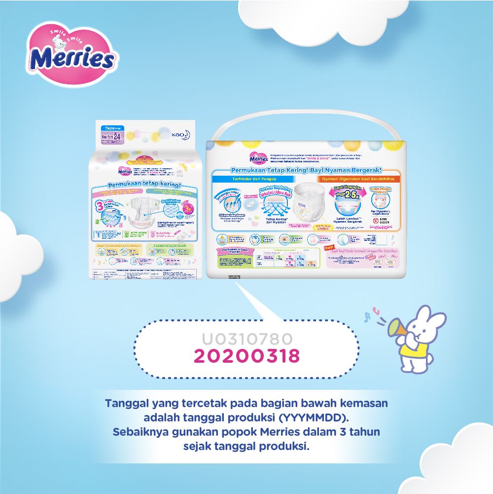 Merries Baby Diapers New Born 24'S - 2