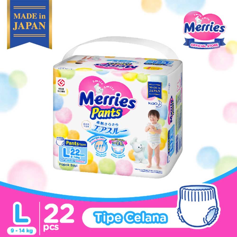 Merries Baby Diapers Pants L 22 - 1