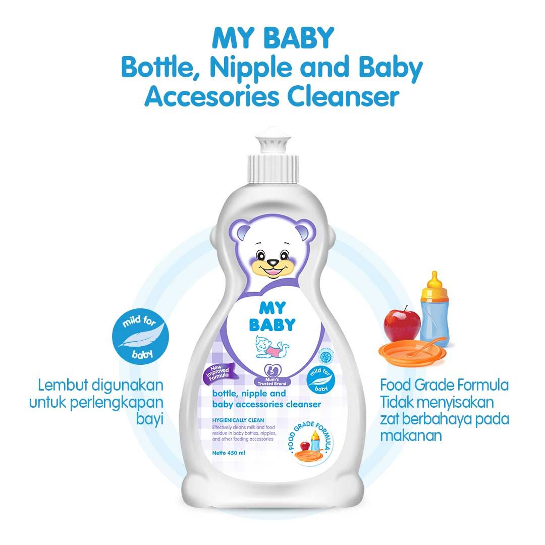 My Baby Bottle, Nipple & Baby Acc. Cleanser 450ml Bottle - 3
