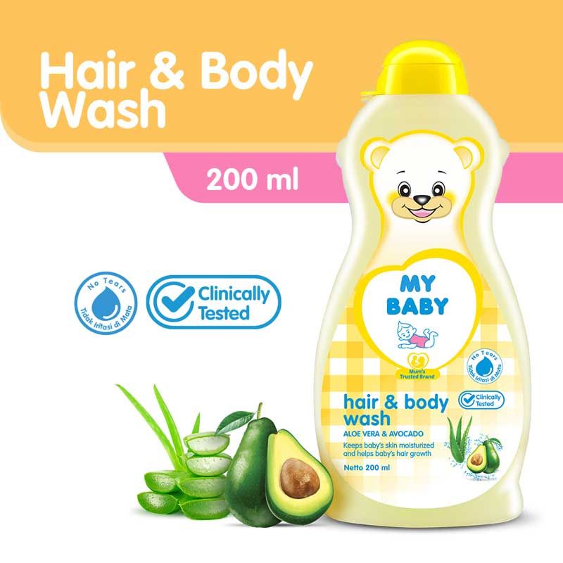My Baby Hair & Body Wash Aloe Vera & Avocado 200ml - 1