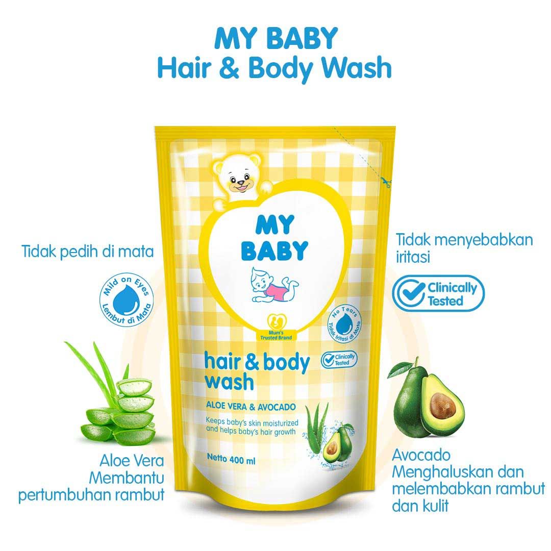 My Baby Hair & Body Wash Refill 400ml - 4