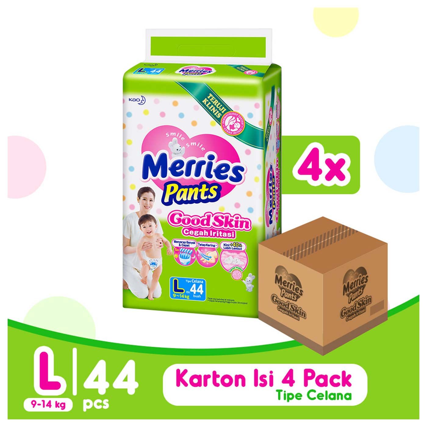 Merries Pants Good Skin L44- Karton - 1