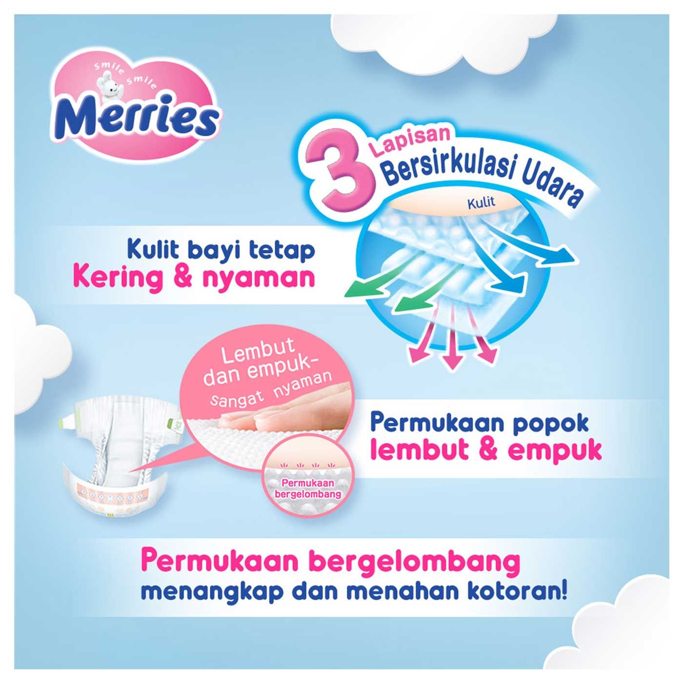 Merries Premium Popok Bayi Perekat M 22 - 4