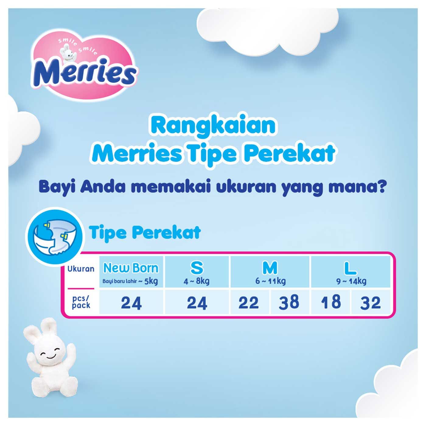 Merries Baby Diapers L 18'S - 6