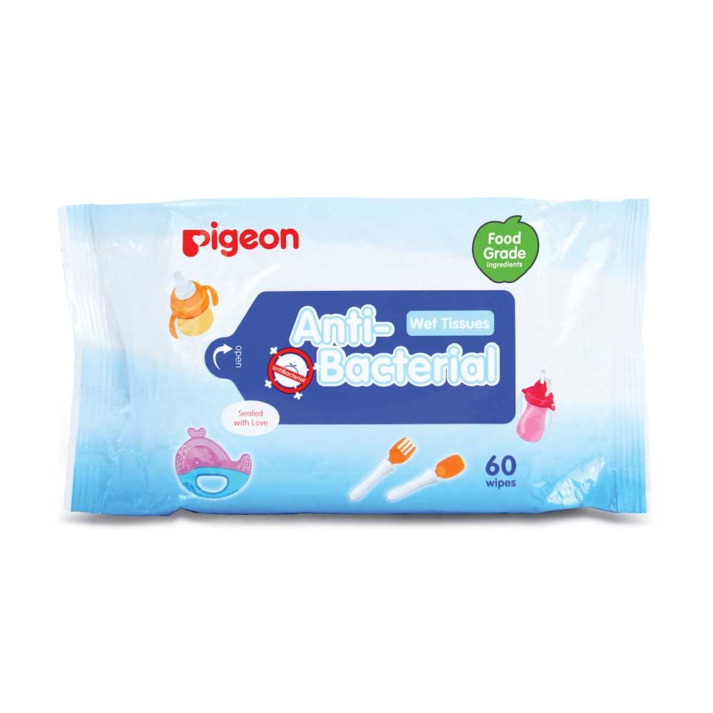 Pigeon Antibacterial Wet Tissue Refill 60s - 1