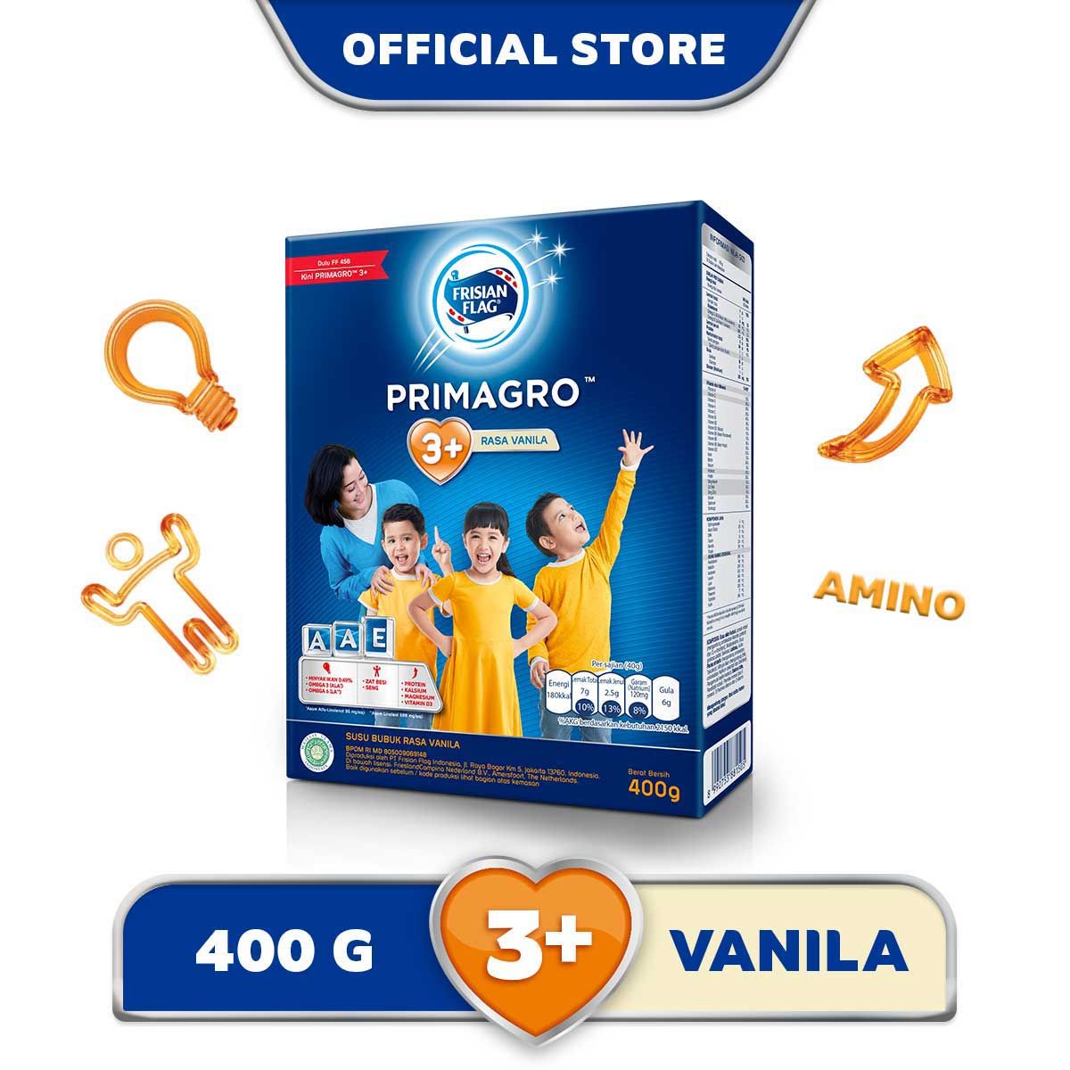 Frisian Flag Primagro 3+ Vanilla 400gr Susu Formula Pertumbuhan Anak - 1