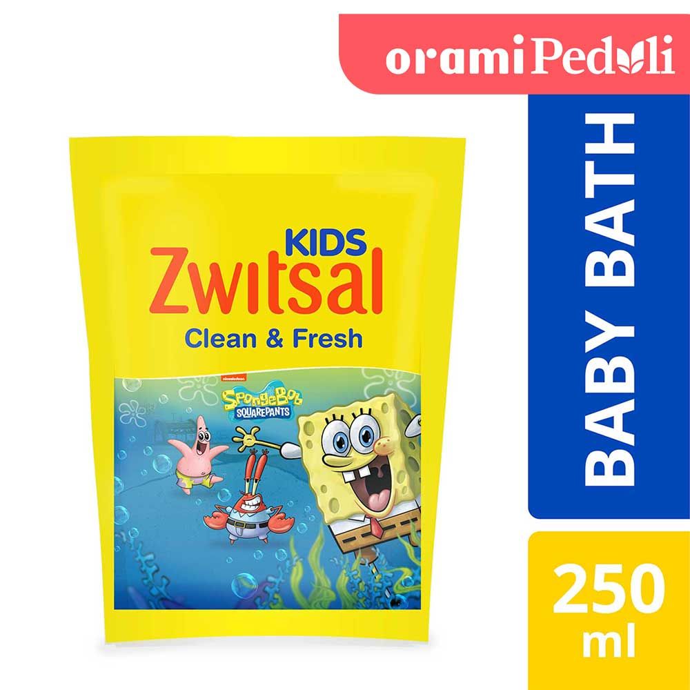 Zwitsal Kids Bubble Bath Blue Clean & Fresh 250ml - 1