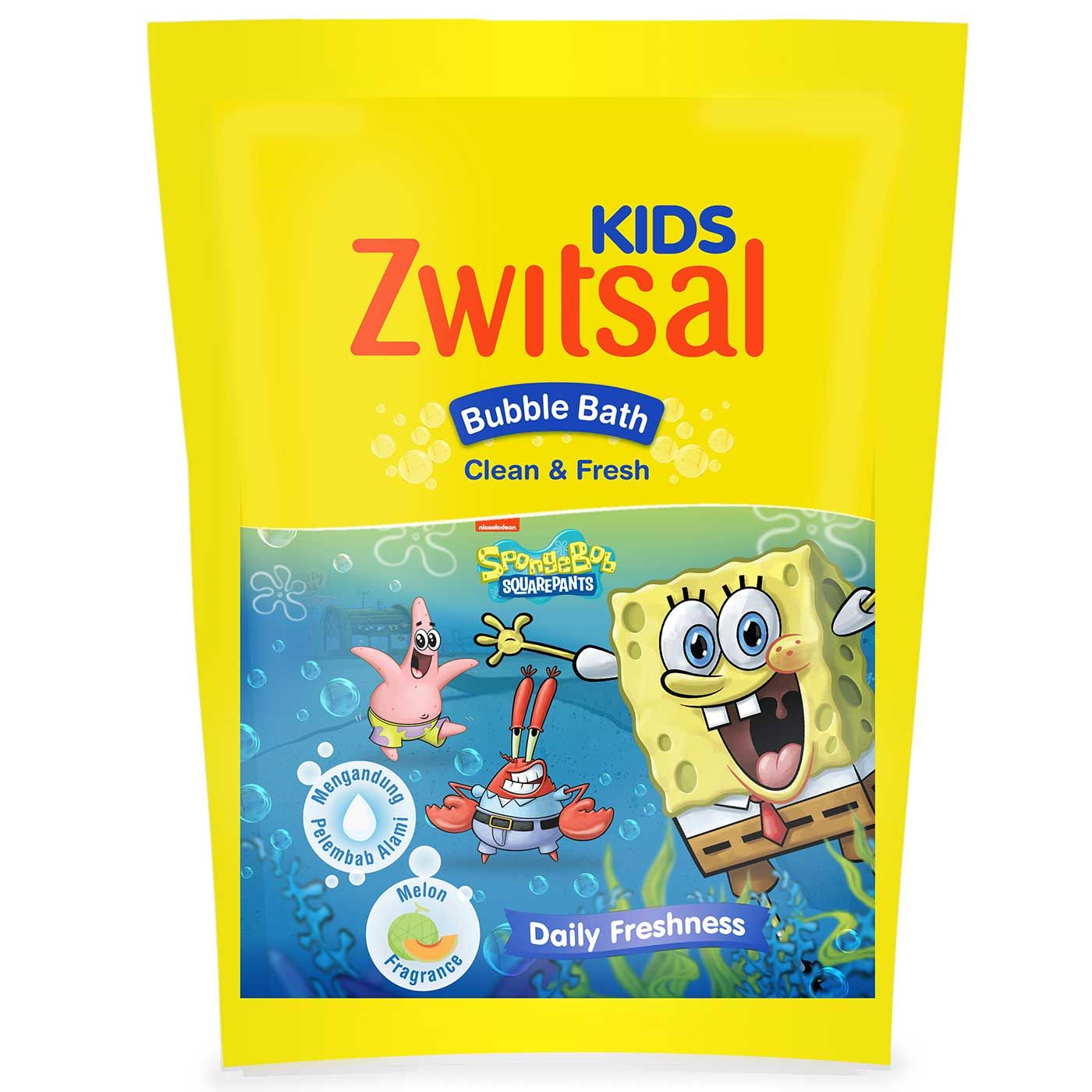 Zwitsal Kids Bubble Bath Blue Clean & Fresh 250ml - 3