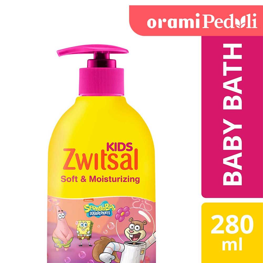 Zwitsal Kids Bubble Bath Pink Soft & Moisturizing 280ml - 1