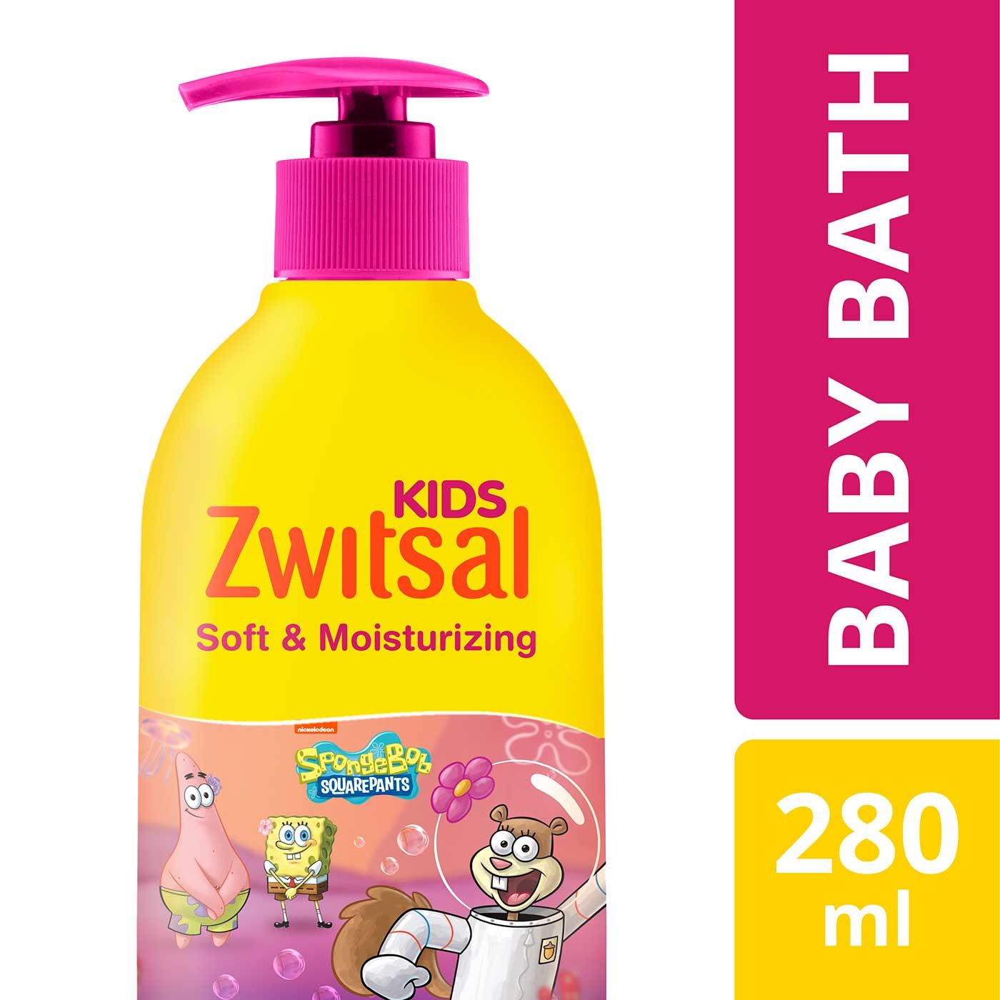 Zwitsal Kids Bubble Bath Pink Soft & Moisturizing 280ml - 2