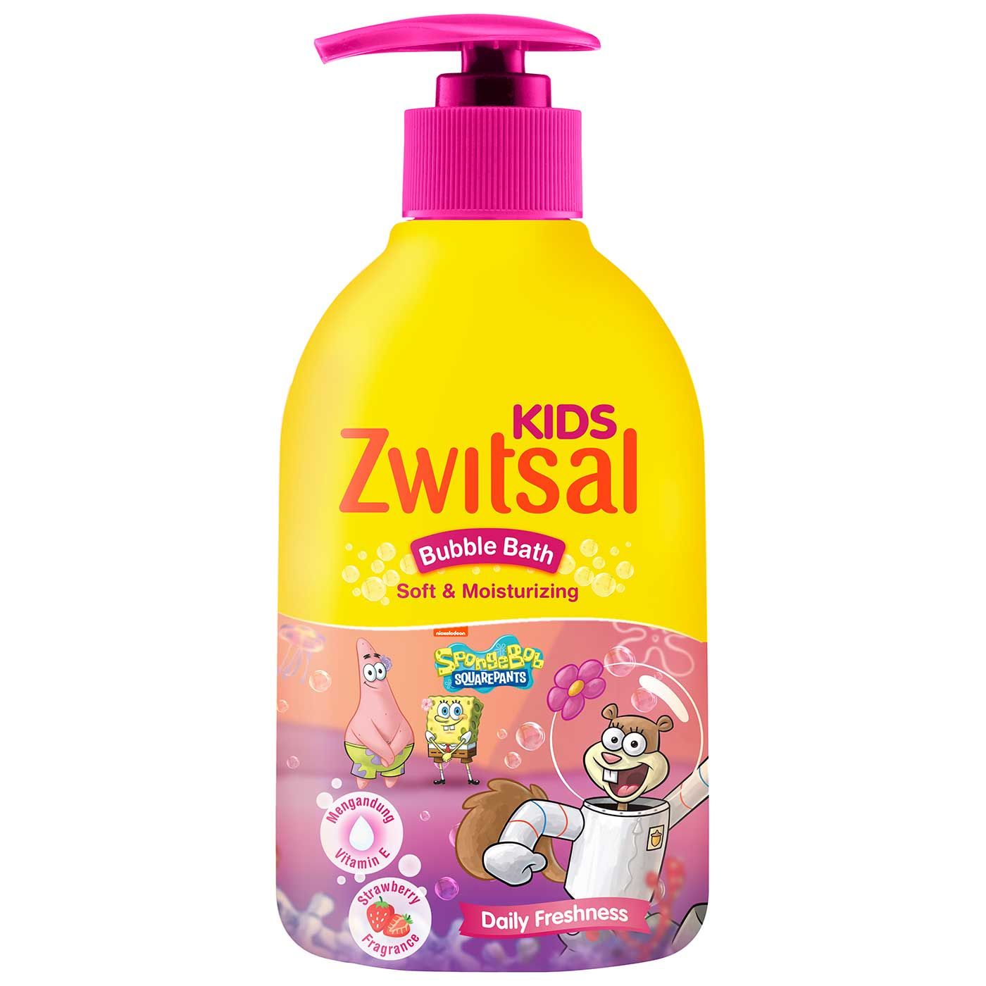 Zwitsal Kids Bubble Bath Pink Soft & Moisturizing 280ml - 3