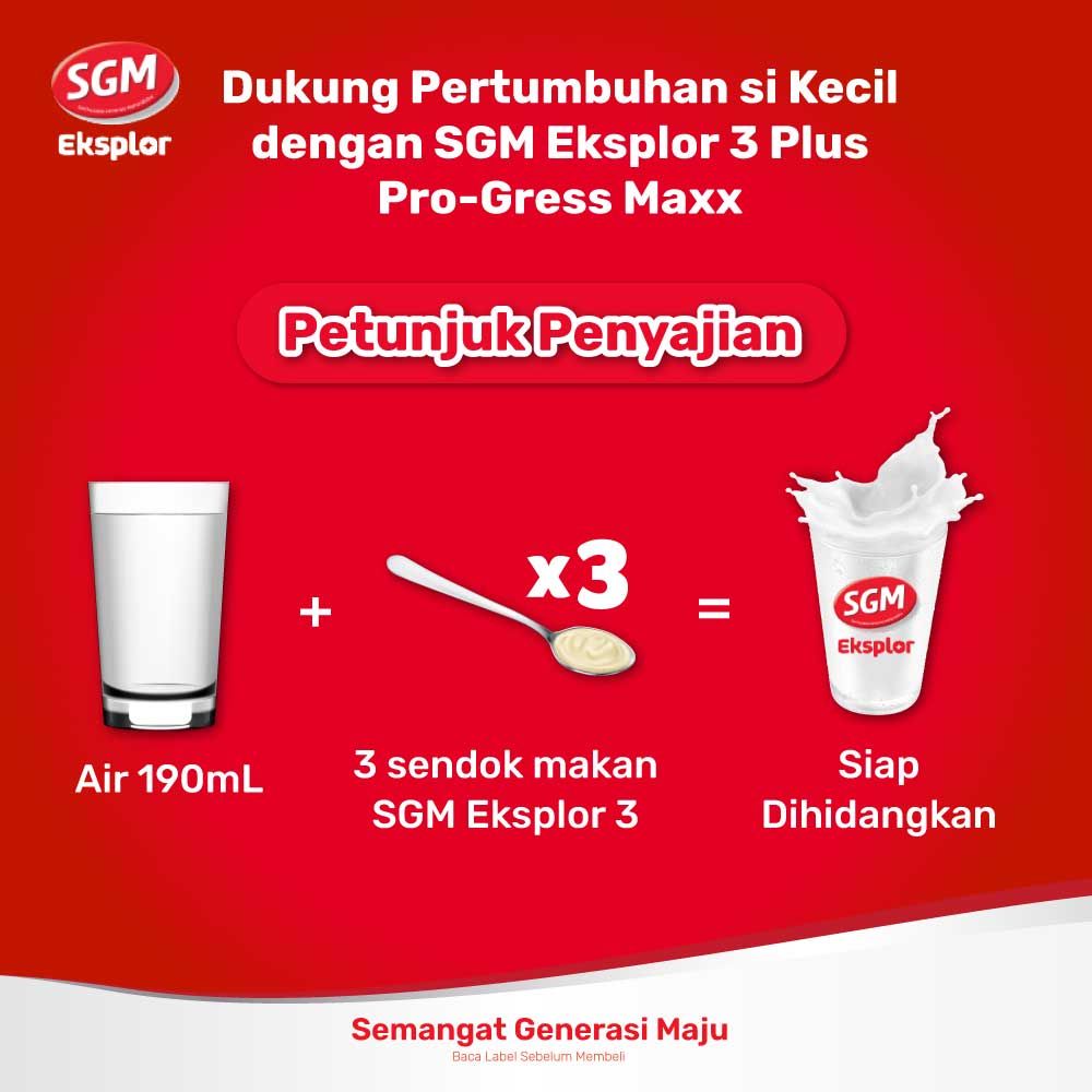 SGM Eksplor Belajar 3+ Pro-GressMaxx Madu Susu Bubuk 900GR - 7
