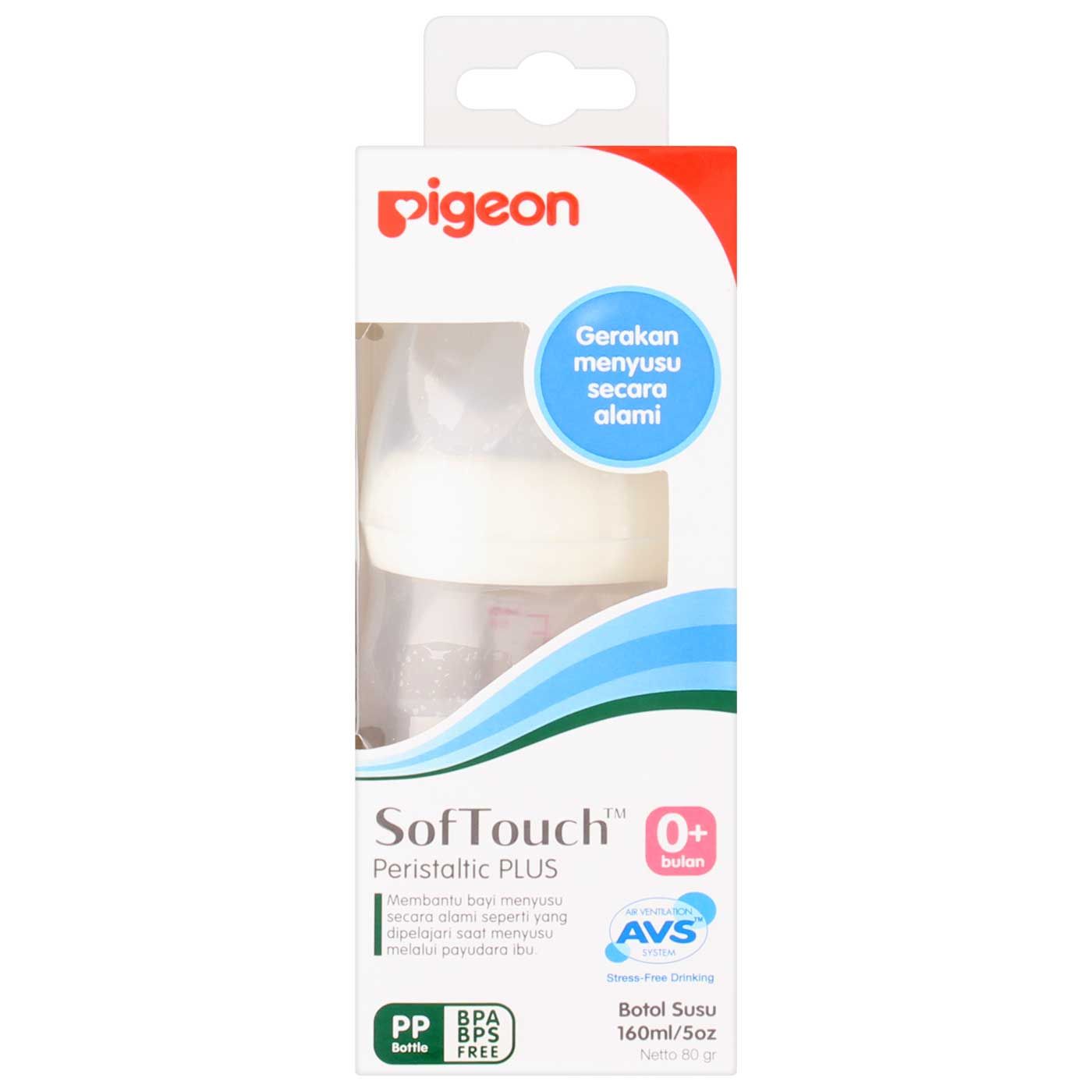 Pigeon Botol PP Wide Neck 160 Ml with P-Plus Nipple White - 2