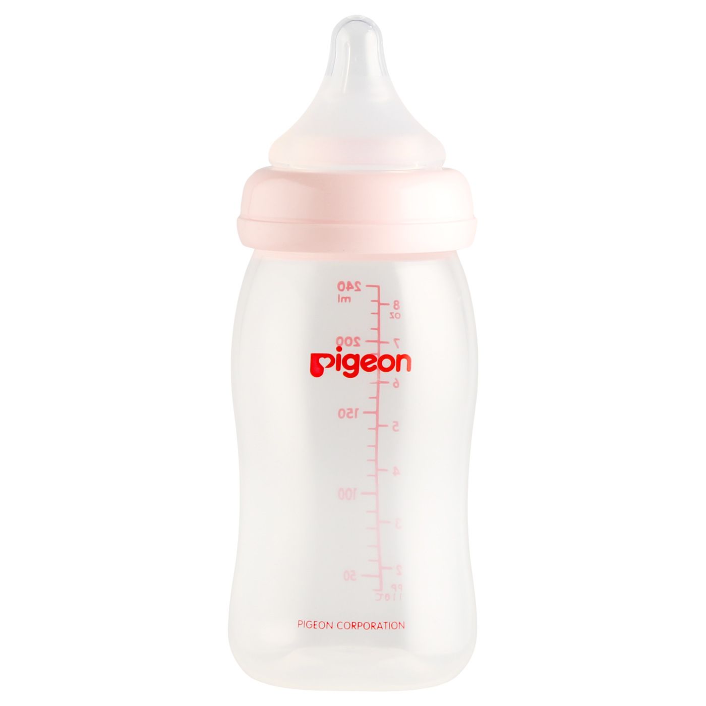 Pigeon Botol PP Wide Neck 240 Ml with P-Plus Nipple Pink - 2