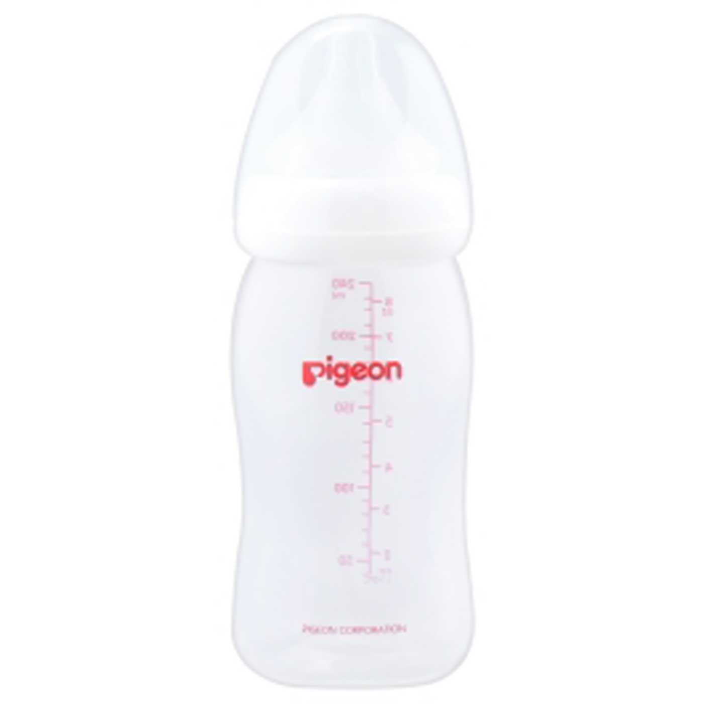 Pigeon Botol PP Wide Neck 240 Ml with P-Plus Nipple White - 1