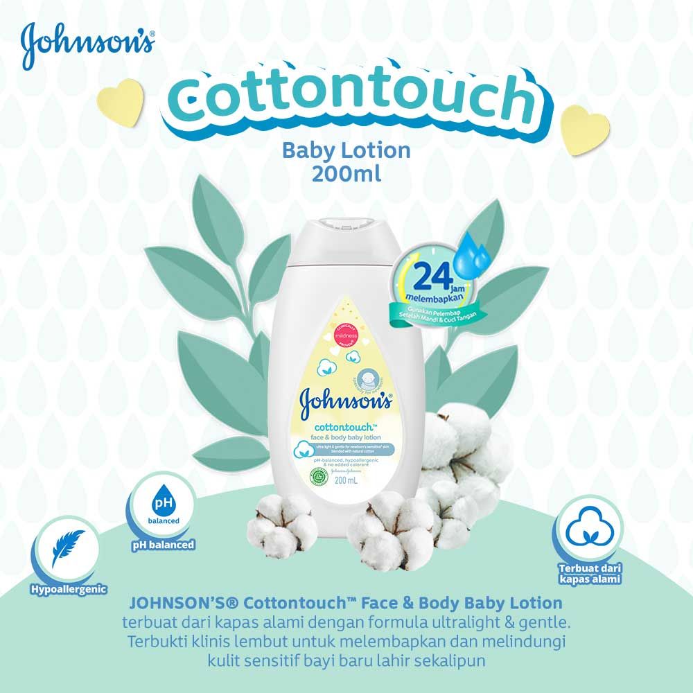JOHNSON'S Cotton Touch Baby Face & Body Lotion 200ml - 7