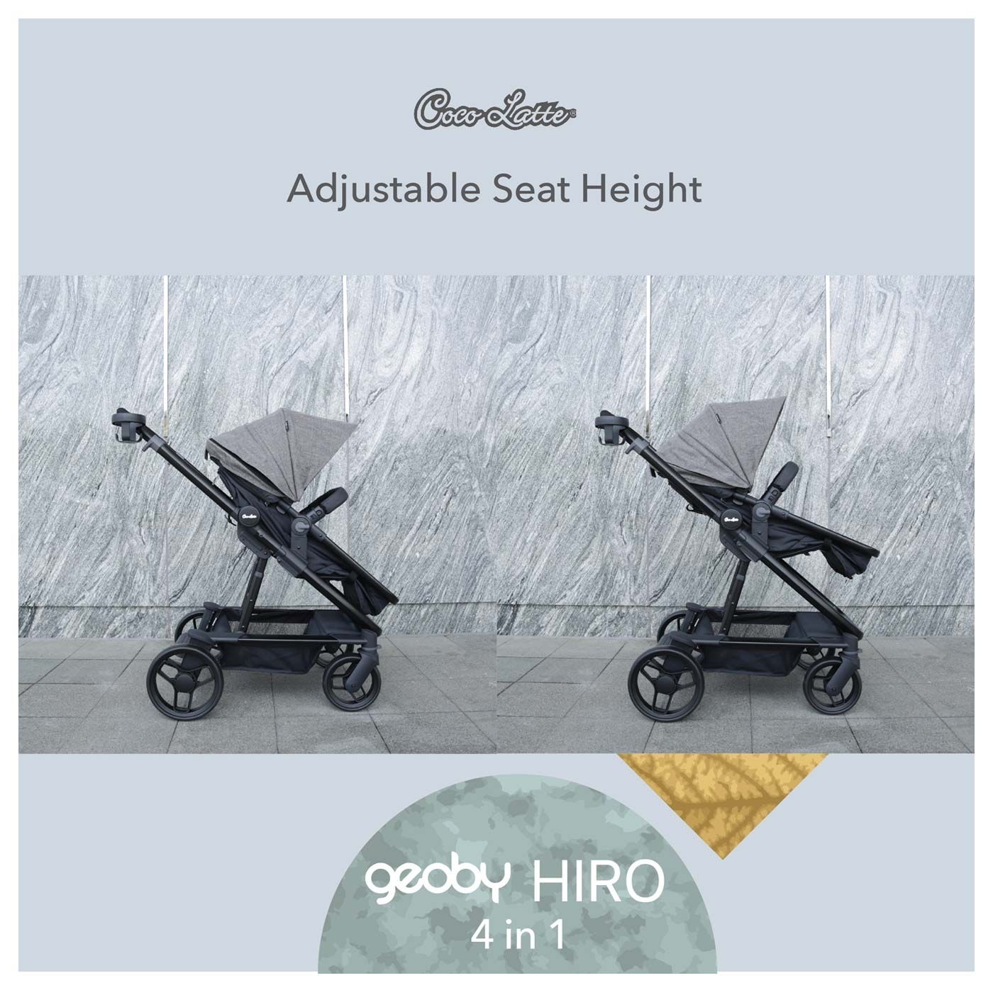 Cocolatte Stroller Cl 3205 Hiro Grey-Outright - 11