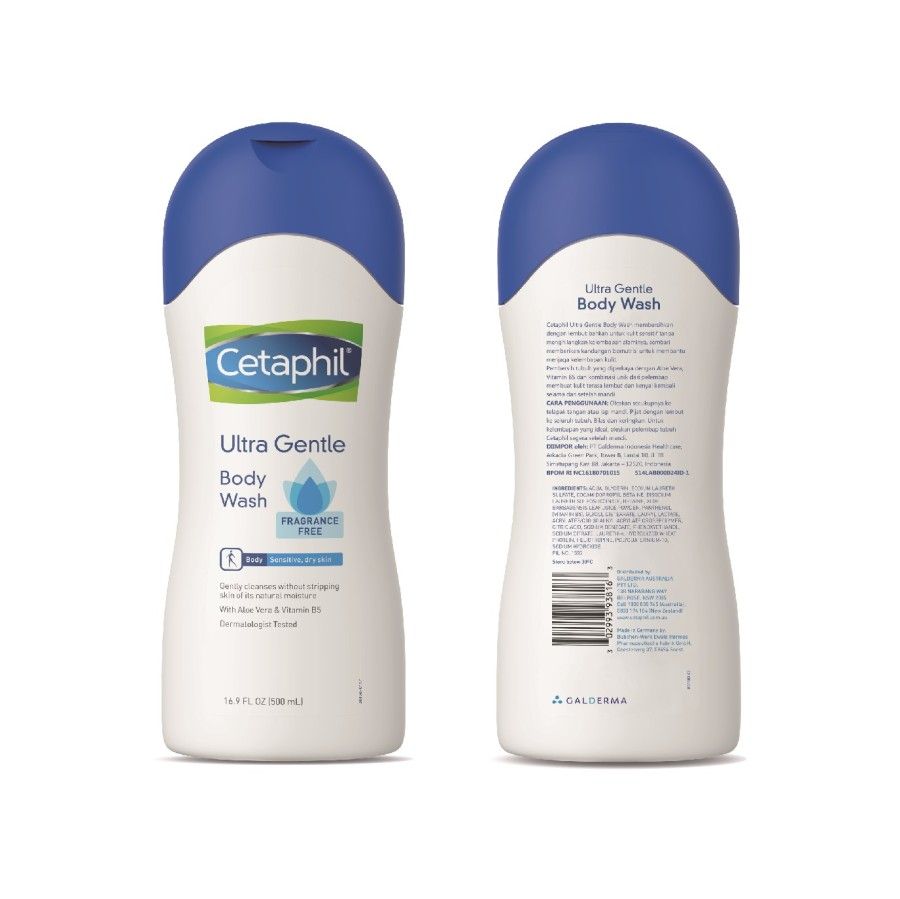 Cetaphil Ultra Gentle Body Wash 500ml Sabun Mandi untuk Perawatan Tubuh Cocok Untuk Segala Jenis Kulit - 2