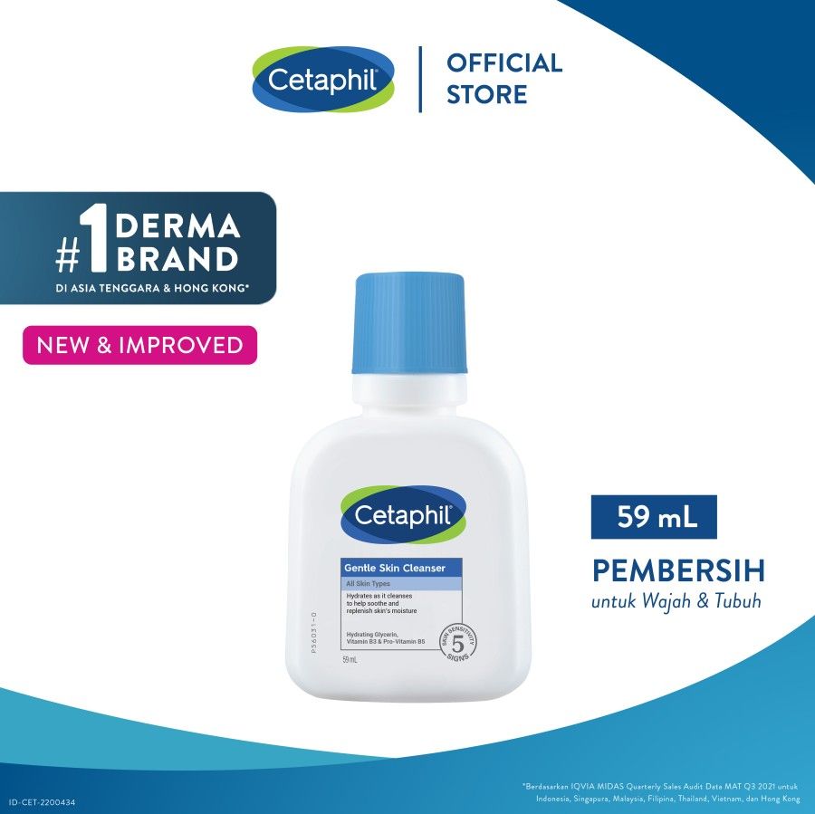 Cetaphil Gentle Skin Cleanser 59ml Sabun Pembersih Muka untuk Skin Care Cocok Untuk Segala Jenis Kulit - 1