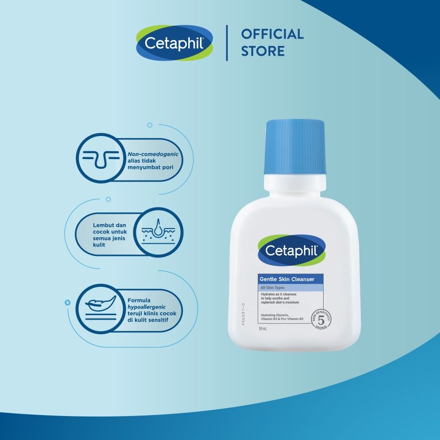 Cetaphil Gentle Skin Cleanser 59ml Sabun Pembersih Muka untuk Skin Care Cocok Untuk Segala Jenis Kulit - 6