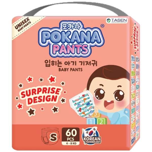 Pokana Baby Diapers Super Jumbo Pants S 60 - 1