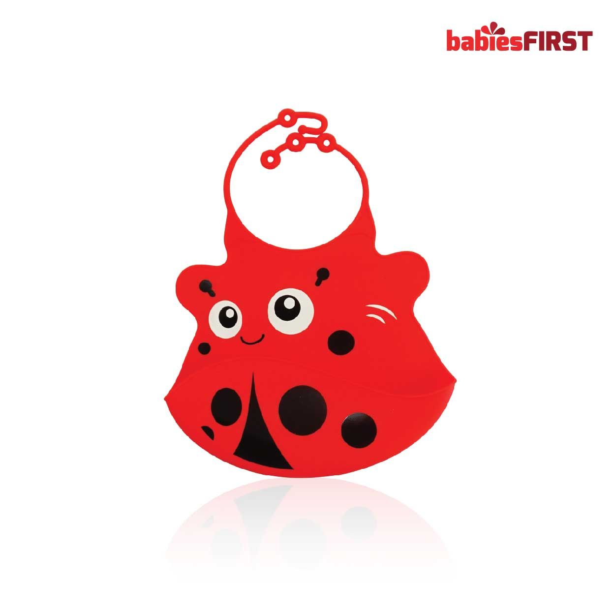 Babiesfirst Silicone Baby Bib LadyBug - 1