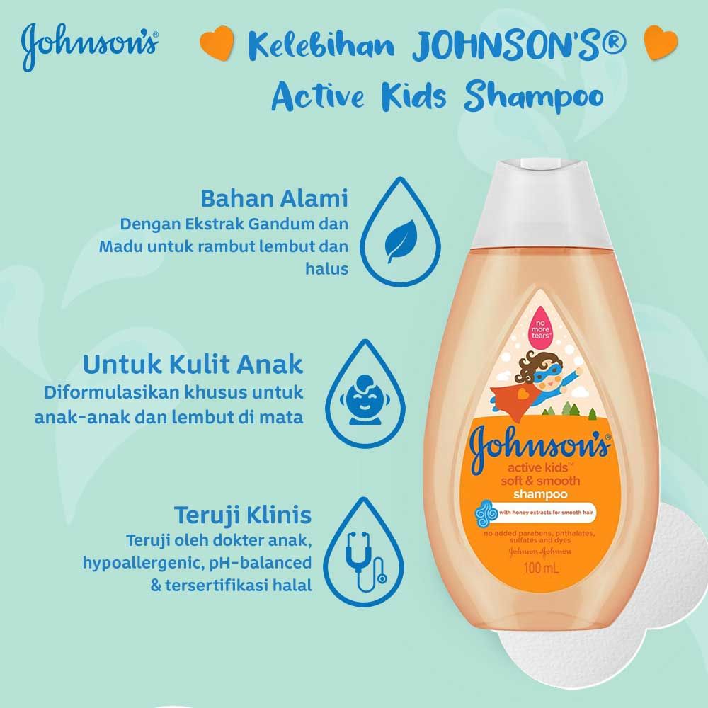 JOHNSON'S Active Kids Soft and Smooth Shampoo 100 ml - 3