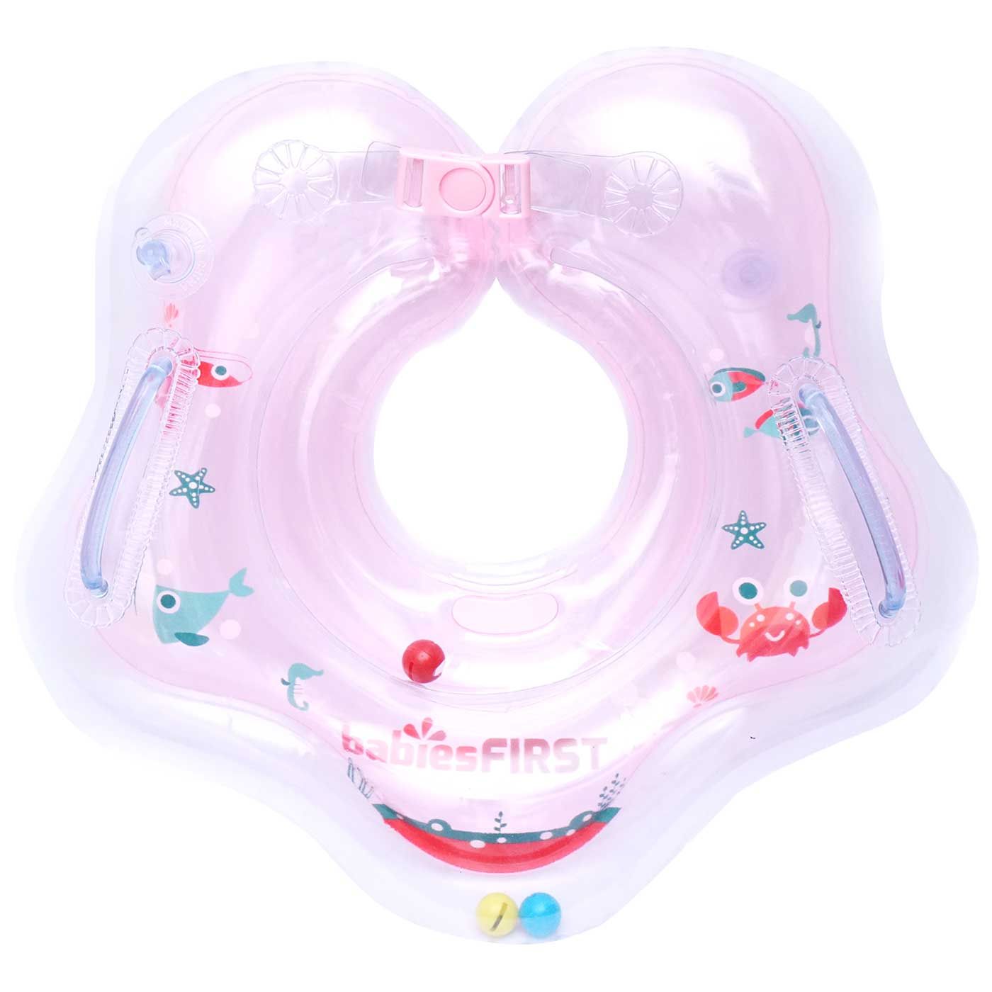 Babiesfirst Inflatable Baby Neck Ring Pink - 1