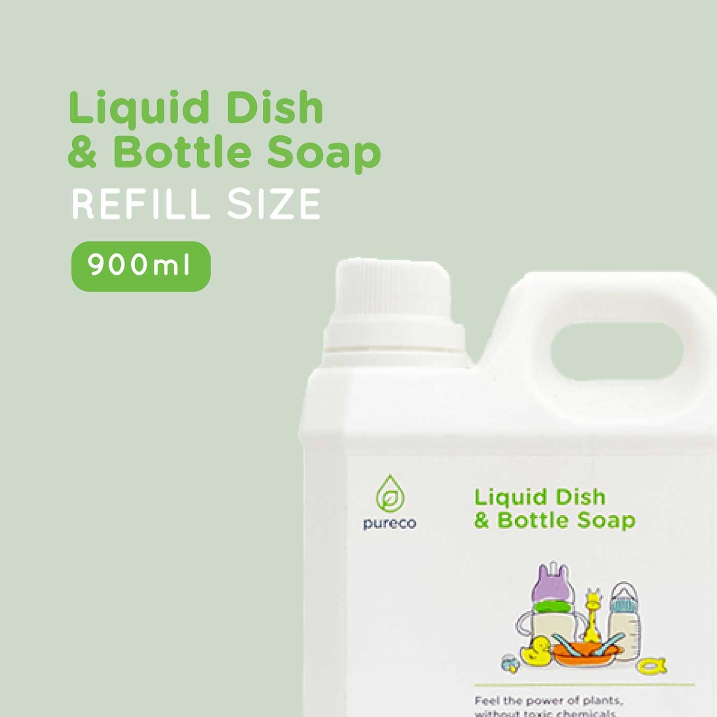 Pureco Refill Liquid Dish Soap 900ml - 3