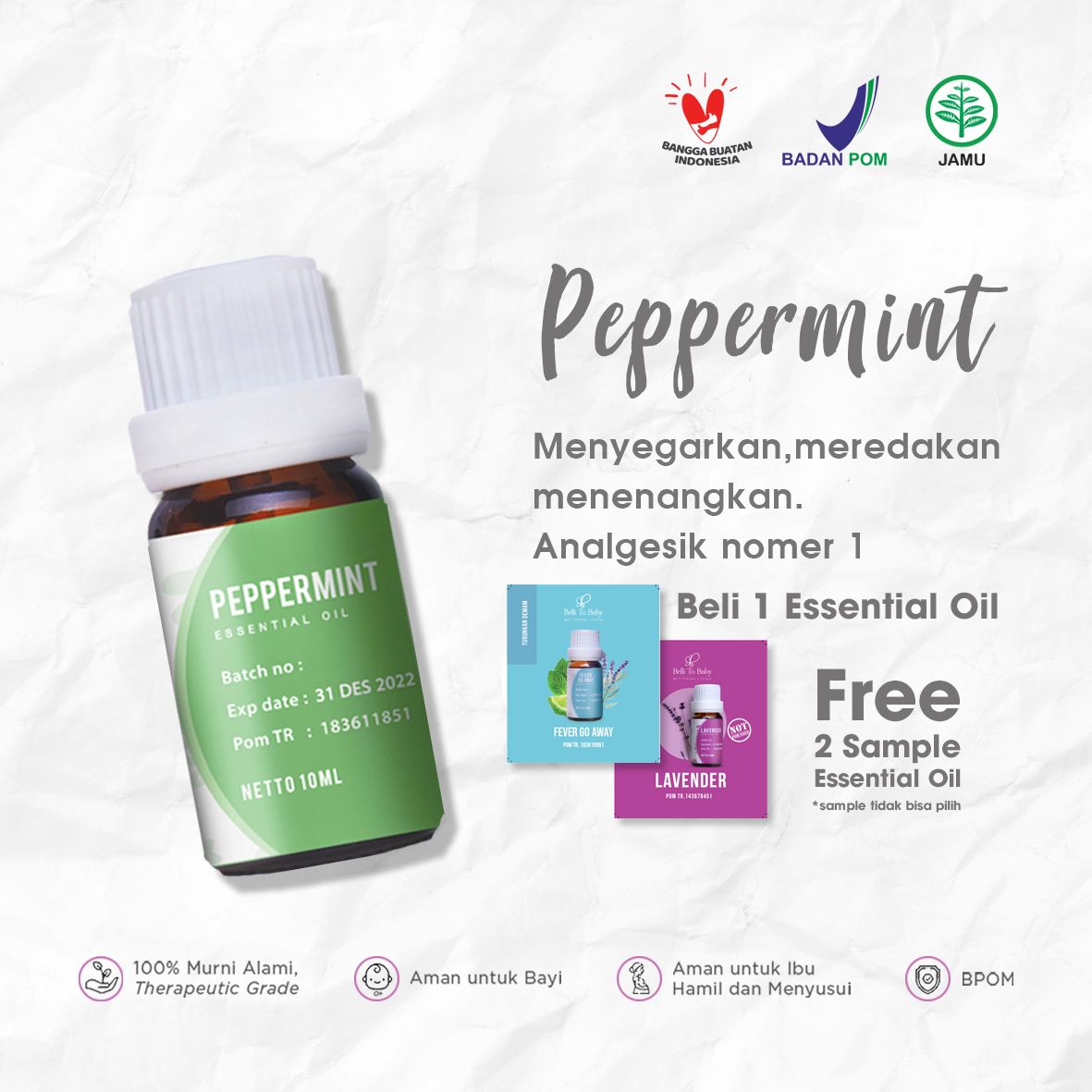 Belli To Baby Essential Oil Peppermint 10ml - 1