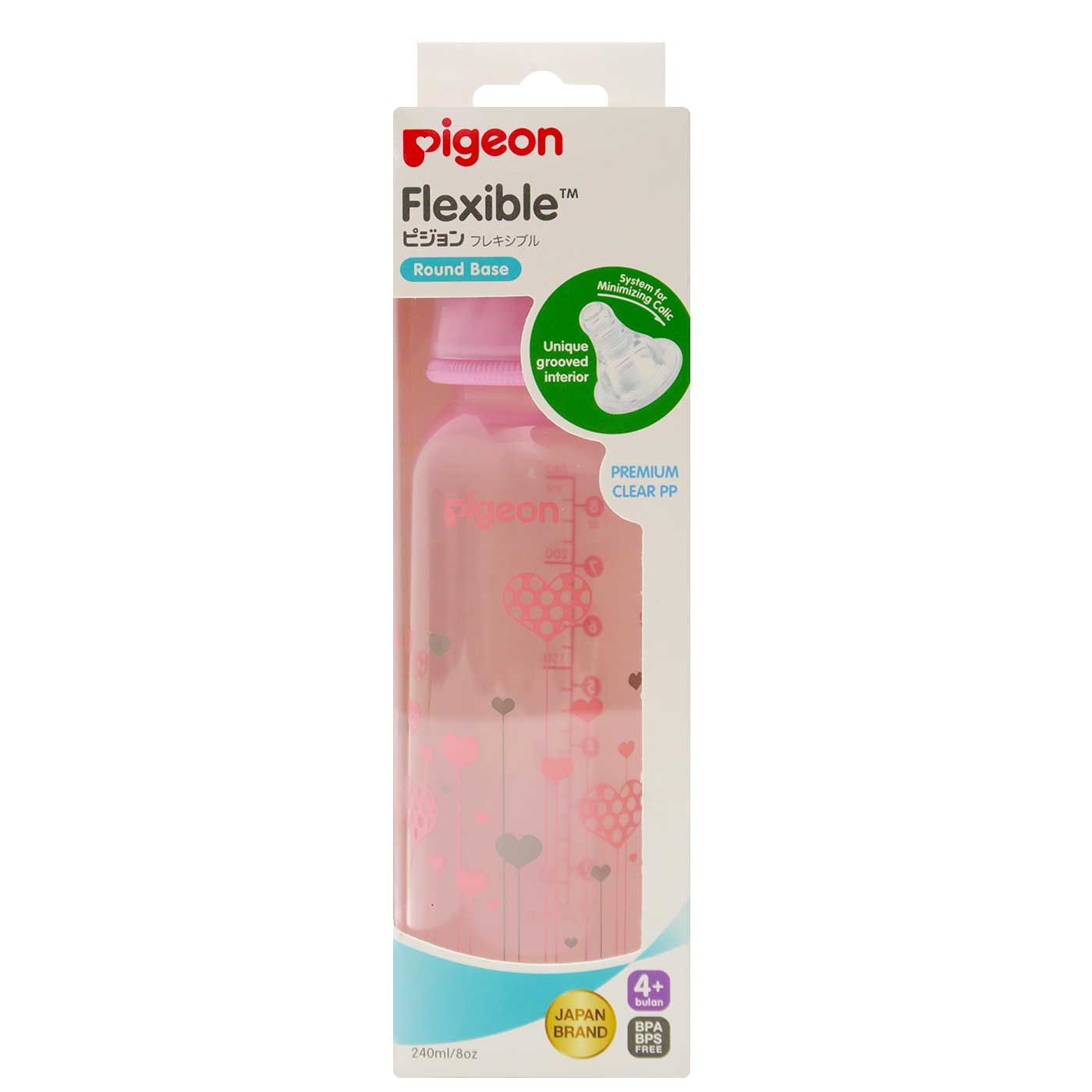 Pigeon Botol PP Clear 240 ml Pink - 3