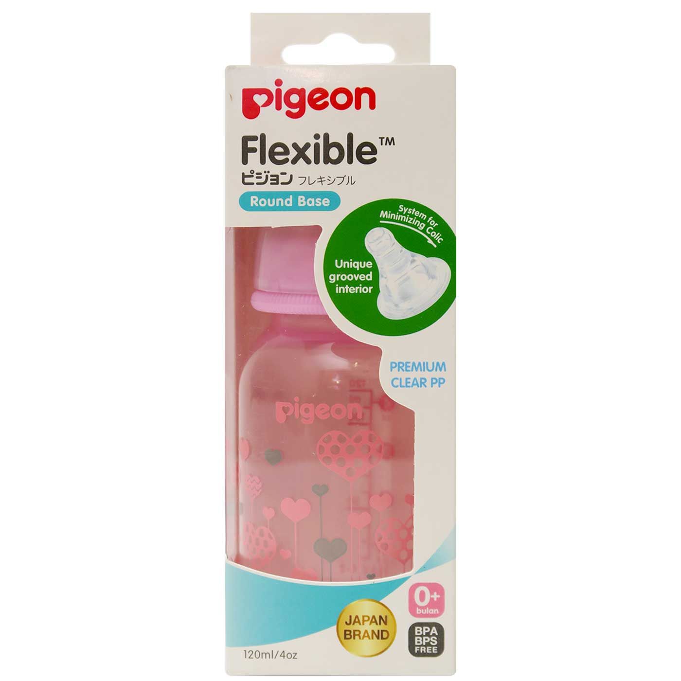 Pigeon Botol PP Clear 120 ml Pink - 1
