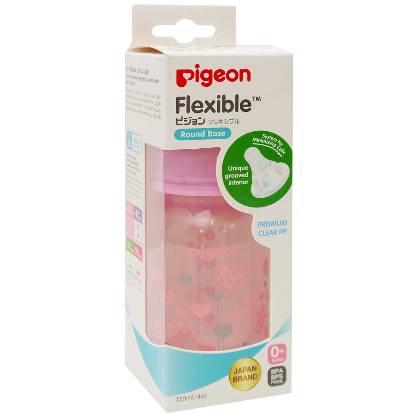 Pigeon Botol PP Clear 120 ml Pink - 2