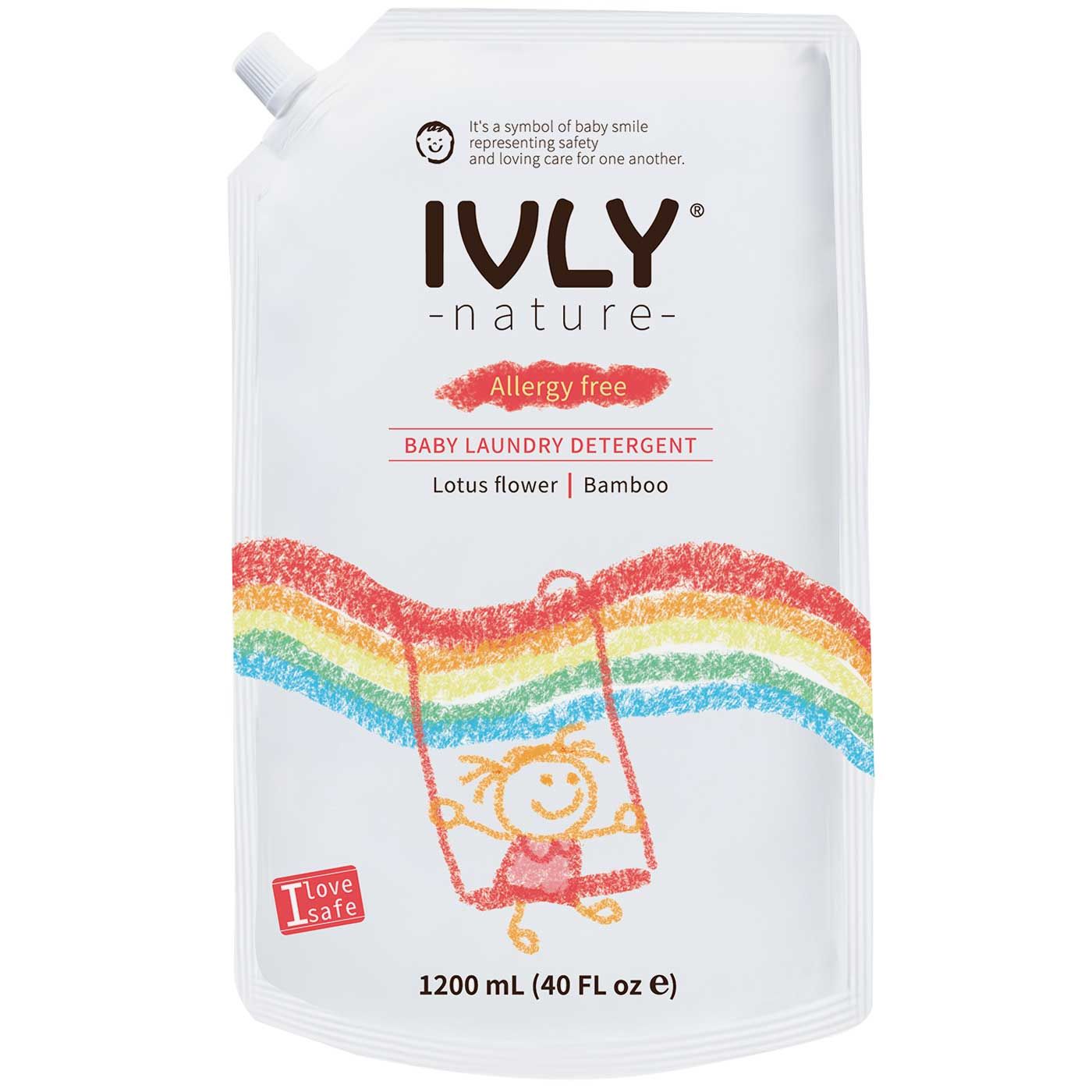 IVLY Nature Baby Laundry Detergent Lotus Flower & Bamboo1.2L - 1