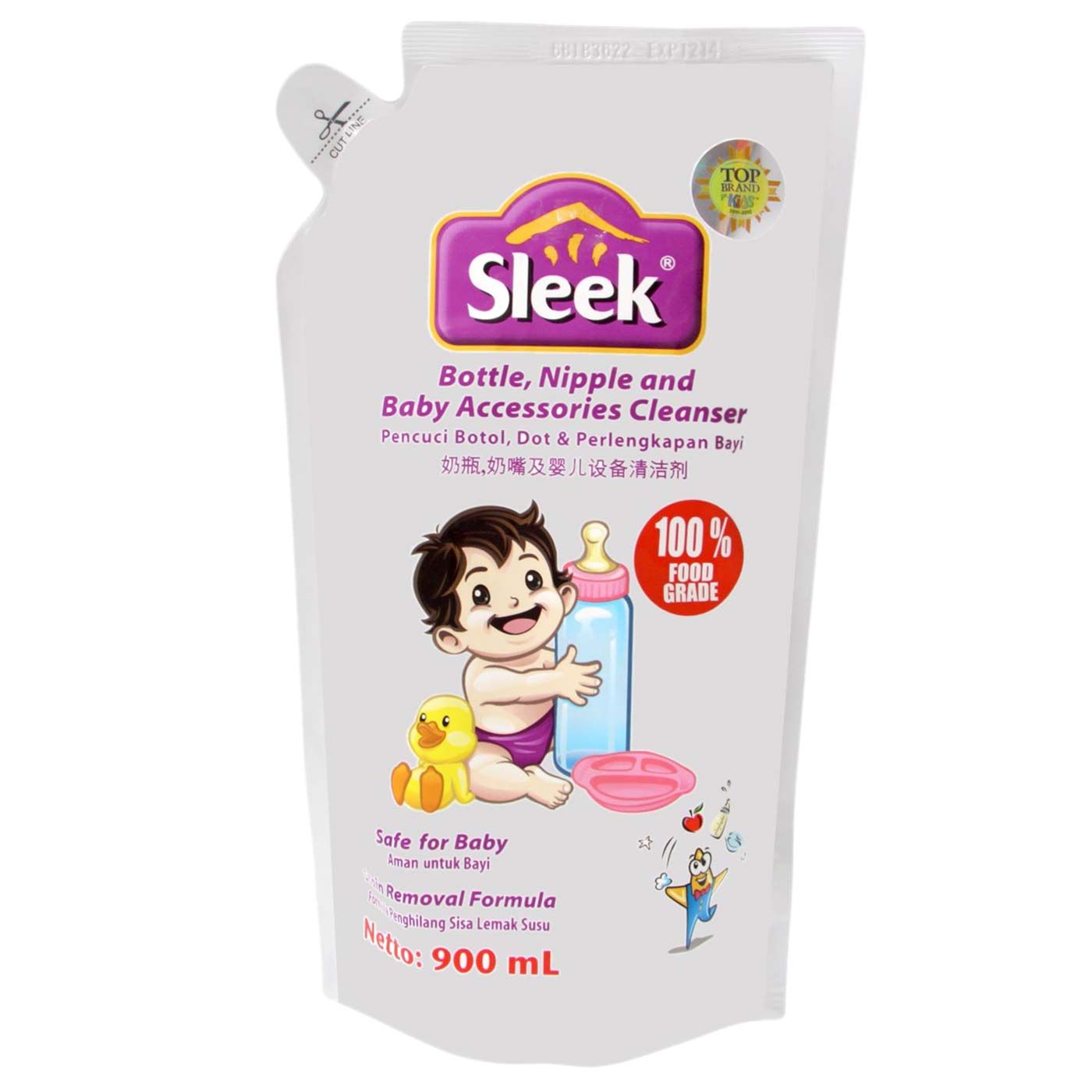Free Sleek Baby BottleNipple&Baby Accessories Cleanser 900ml - 1