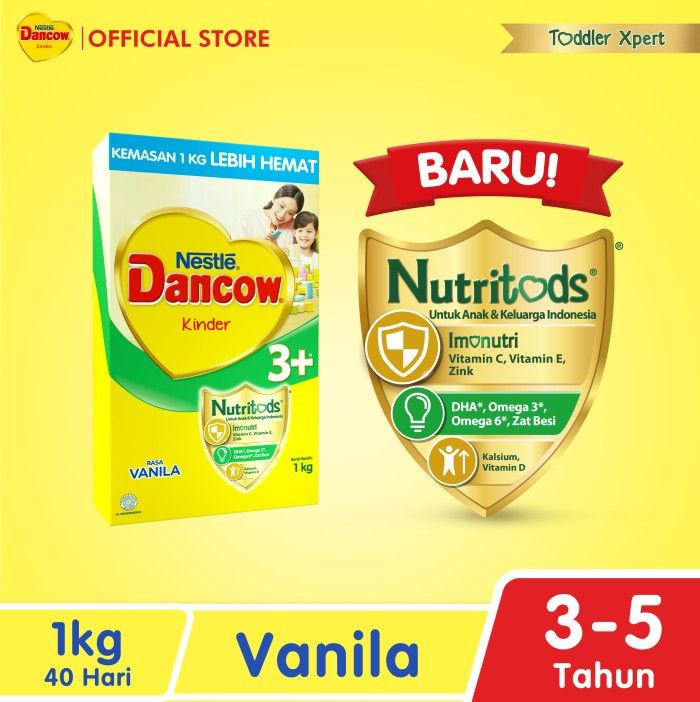 Nestle DANCOW 3+ Vanila Susu Anak 3-5 Tahun Box 1Kg - 1