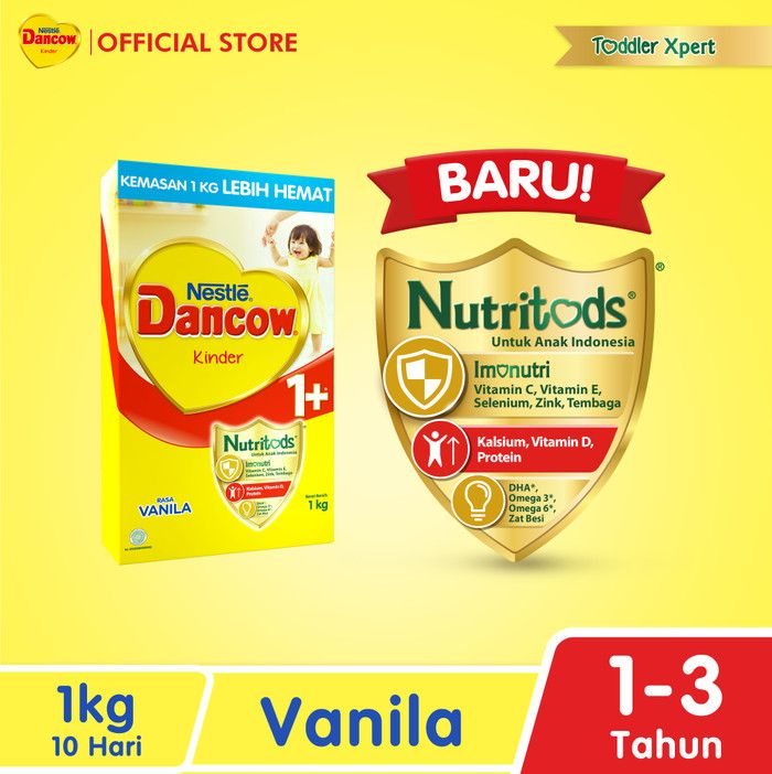 Nestle DANCOW 1+ Vanila Susu Anak 1-3 Tahun Box 1Kg - 1