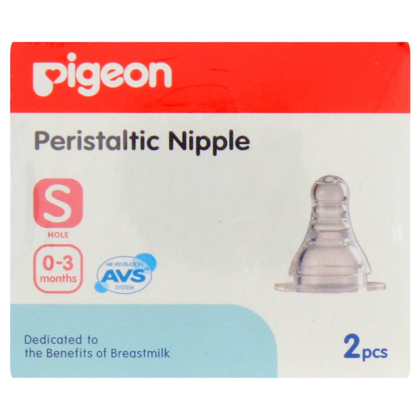 Pigeon Peristaltic Slim Neck Nipple S (Isi 2) With Box - 1