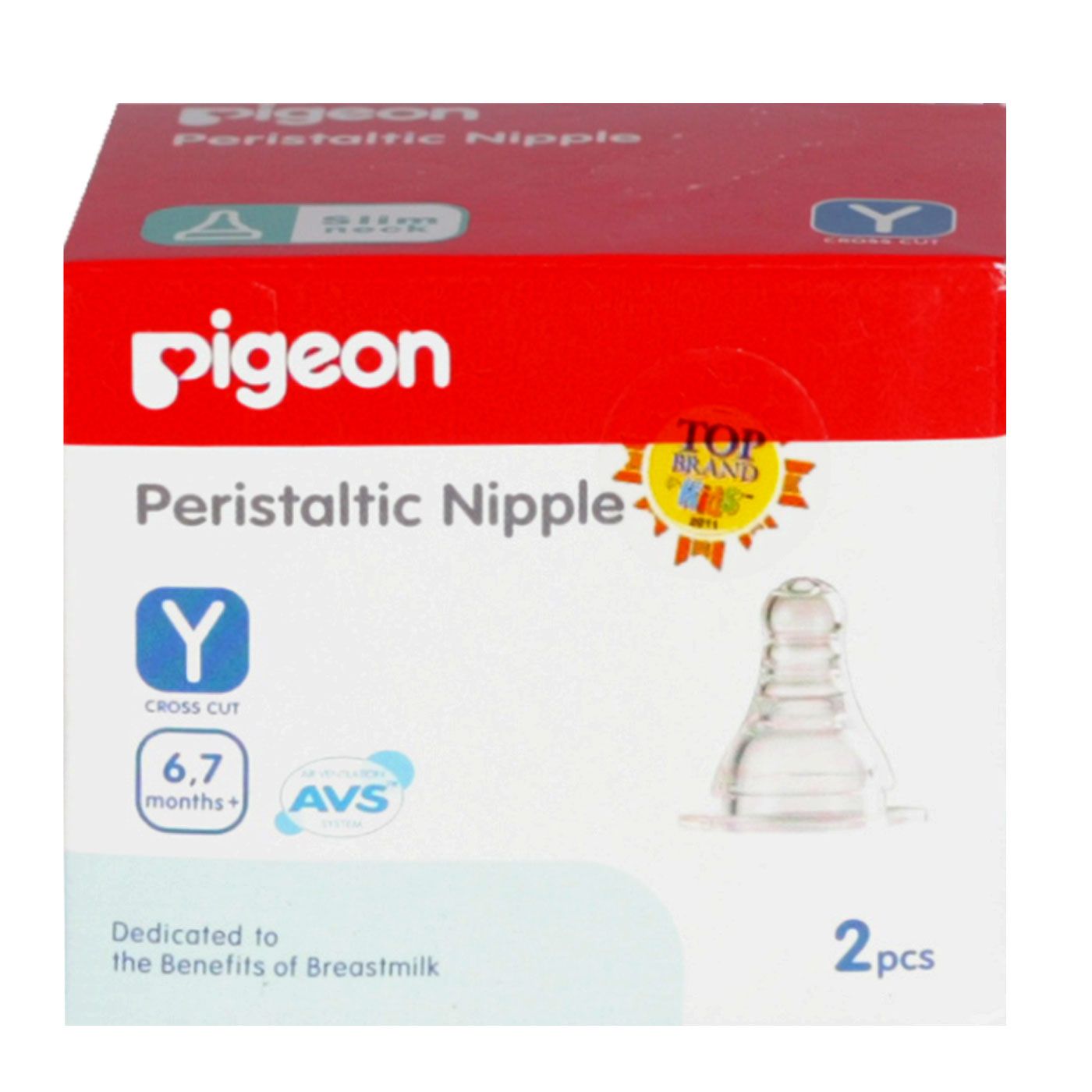 Pigeon Peristaltic Slim Neck Nipple Y (Isi 2) - 2
