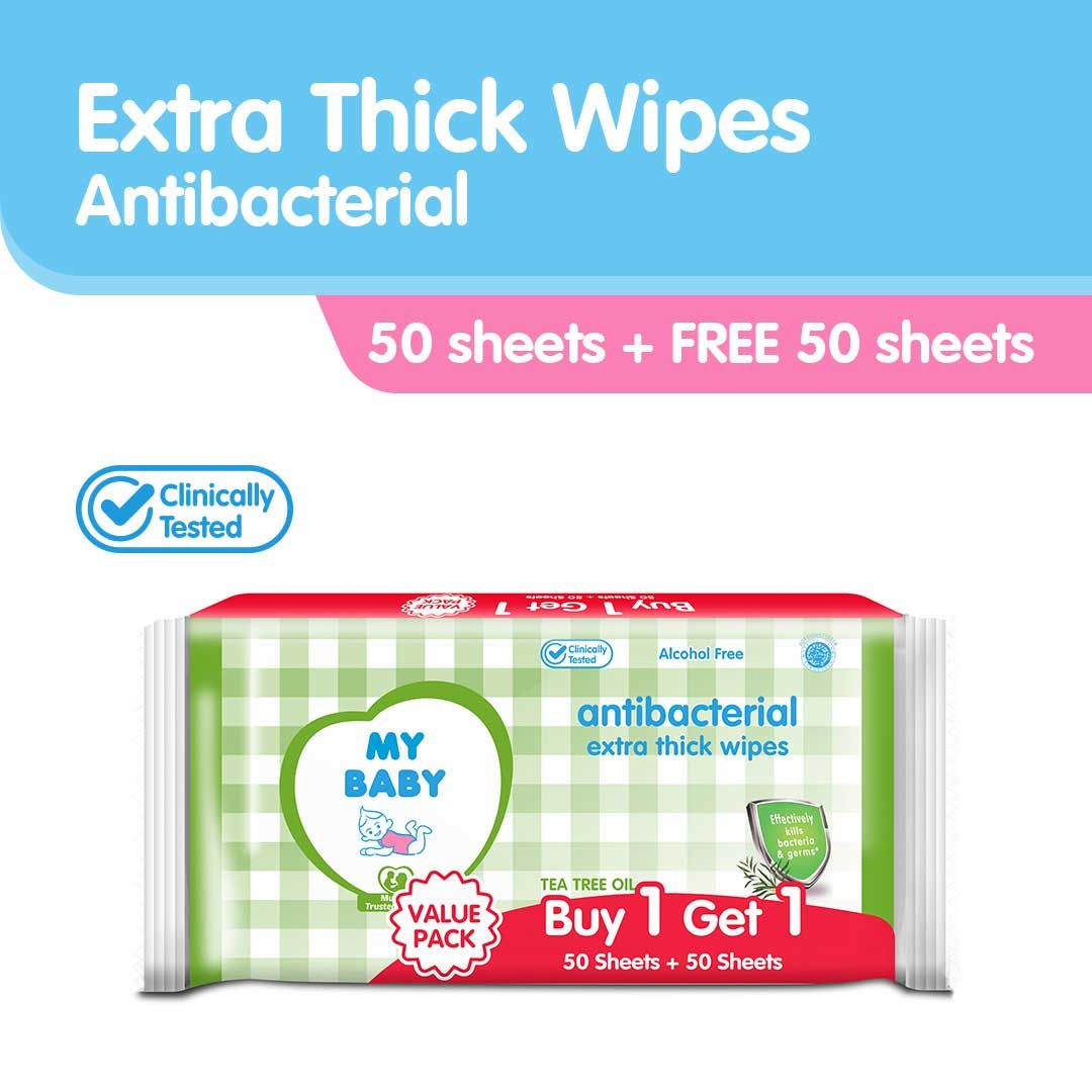 My Baby Thick Wipes 50's + 50's - Anti Bacterial - 1