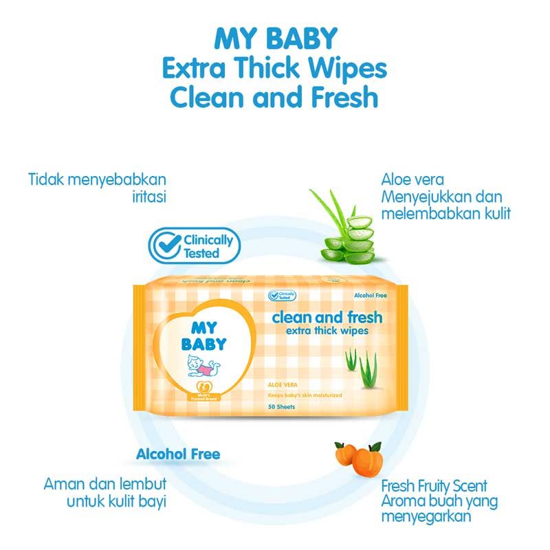 My Baby Extra Thick Wipes 50+50s Clean Fresh - 2