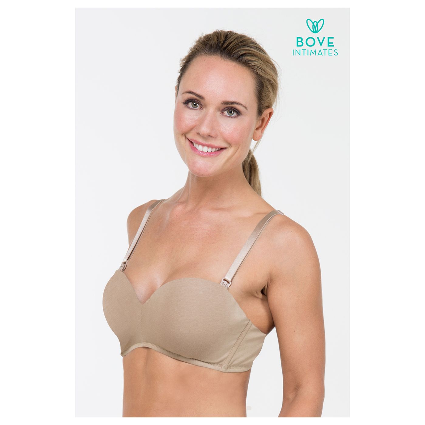 Spring Maternity Marlie Bamboo Removable Straps Bra Nude XS - 1