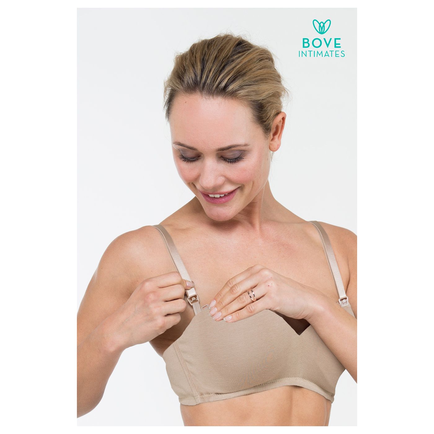 Spring Maternity Marlie Bamboo Removable Straps Bra Nude XS - 3