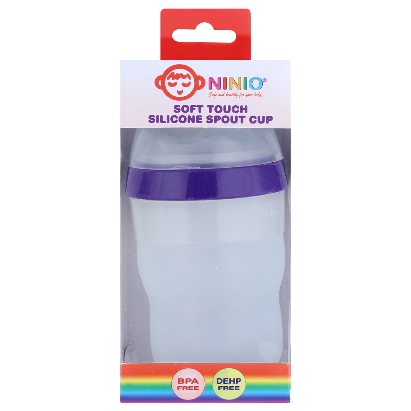 Ninio Non-Drip Silicone Spout Cup 7oz Purple - 4