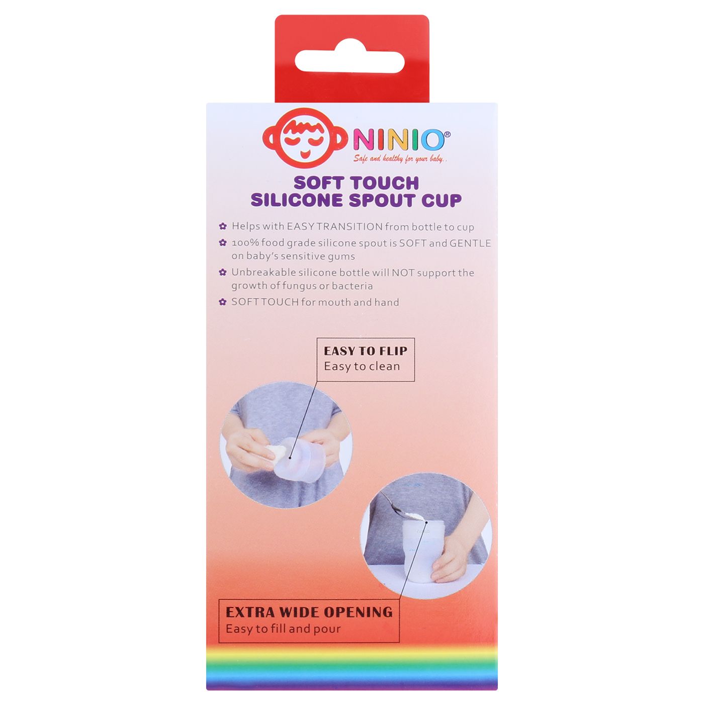 Ninio Non-Drip Silicone Spout Cup 7oz Purple - 8